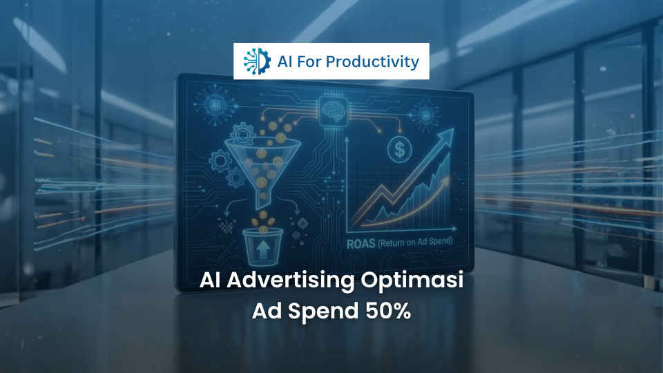 Dasbor analitik periklanan digital yang menggunakan Kecerdasan Buatan untuk mengoptimalkan anggaran dan memangkas pemborosan iklan.