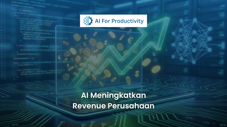 Grafik panah holografik yang melesat ke atas menembus koin emas, didorong oleh sirkuit Kecerdasan Buatan.