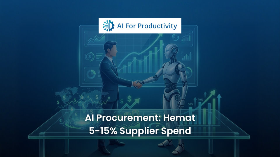 Dasbor digital pengadaan barang yang menunjukkan grafik penurunan biaya pengeluaran pemasok berkat optimasi Kecerdasan Buatan.