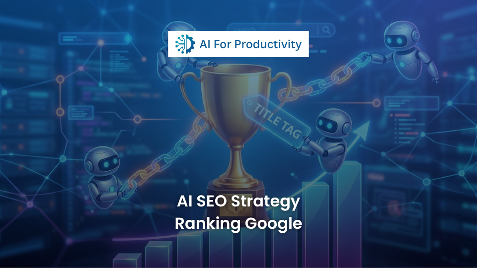 Algoritma Kecerdasan Buatan yang sedang menyusun blok-blok kata kunci untuk mendorong grafik peringkat situs web menuju halaman pertama mesin pencari.