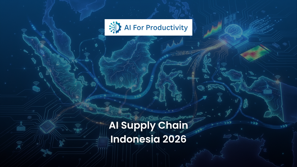 Peta logistik Indonesia yang terintegrasi dengan jaringan sirkuit Kecerdasan Buatan untuk optimasi pengiriman barang.