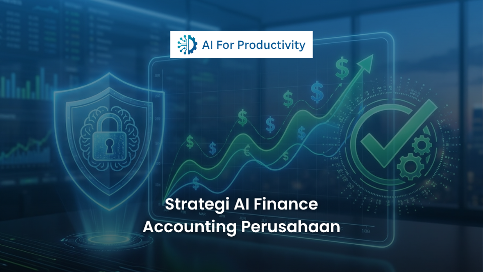 Dasbor keuangan digital dengan grafik prediktif dan simbol keamanan data bertenaga AI.