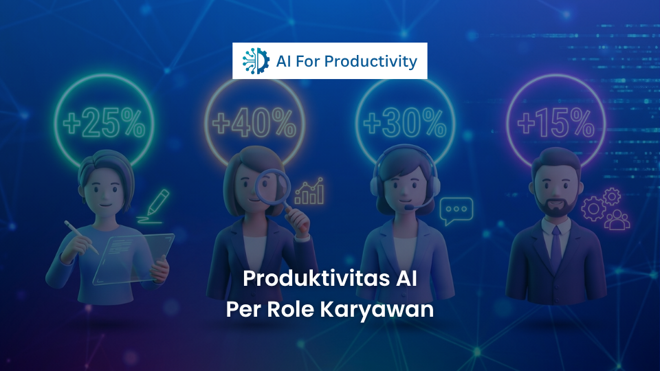 Empat profil pekerja digital dengan persentase lonjakan produktivitas yang berbeda menggunakan Kecerdasan Buatan.