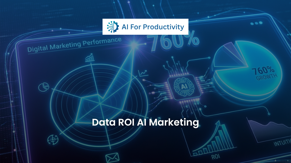 Dasbor performa pemasaran digital yang menunjukkan kenaikan tajam pada metrik ROI setelah implementasi Kecerdasan Buatan.